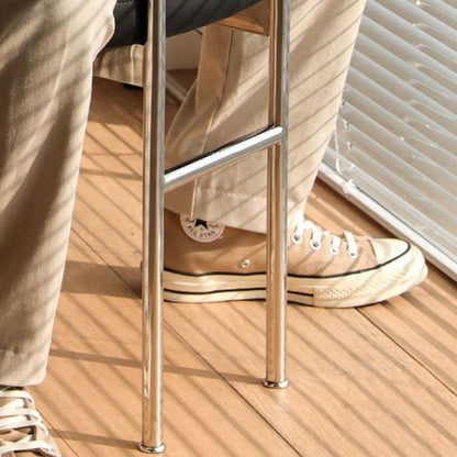 Contemporary Nordic Half Round Microfiber Leather Metal Wood Curved Backrest Dining Chair For Dining Room