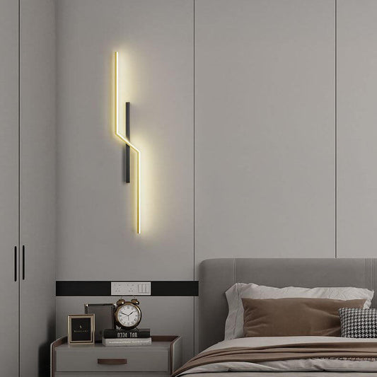 مصباح حائط LED من الألومنيوم بخطوط هندسية حديثة وبسيطة 