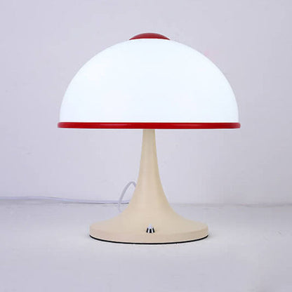 Modern Cream Mushroom Metal 1-Light Table Lamp
