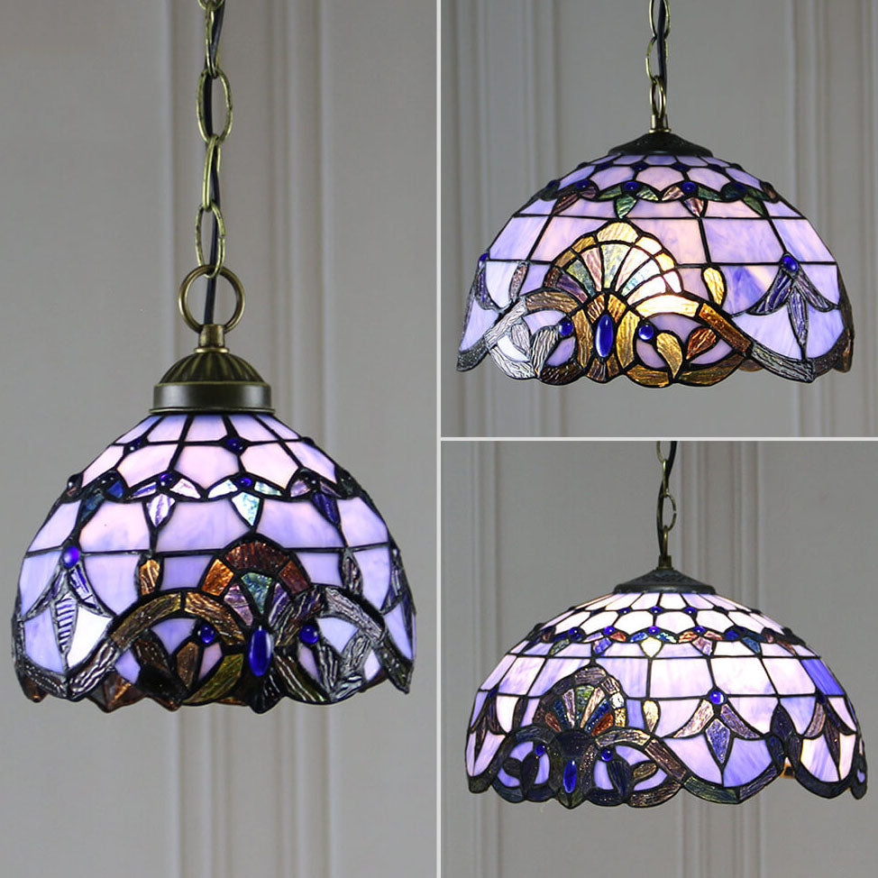 European Tiffany Vintage 1-Light Pendant Light