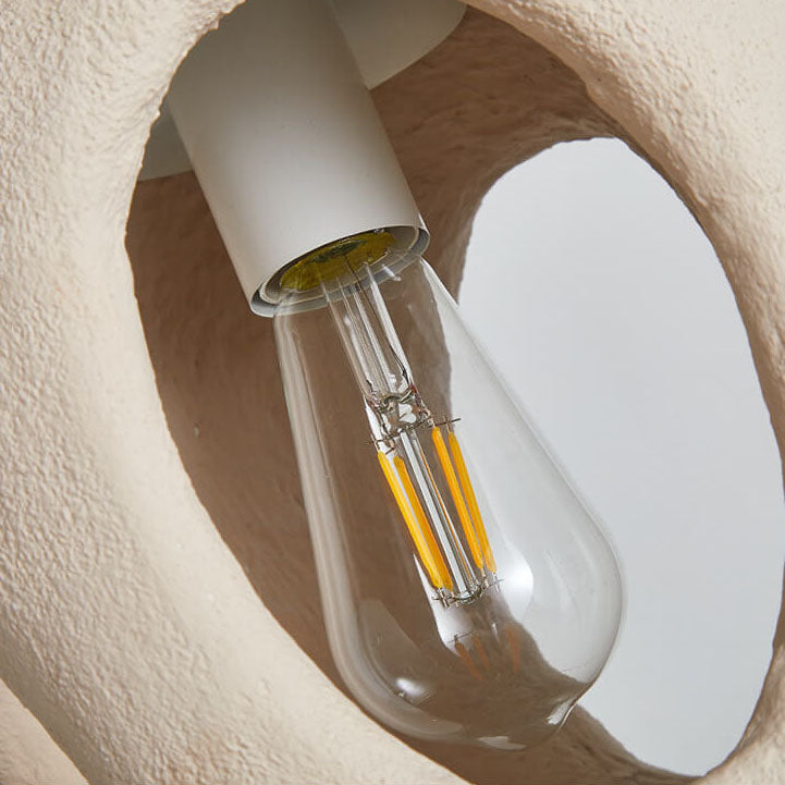 Japanese Wabi-sabi Resin Geometric Circle 1-Light Pendant Light