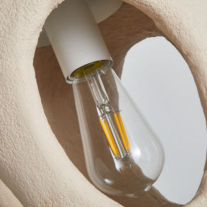 Japanese Wabi-sabi Resin Geometric Circle 1-Light Pendant Light