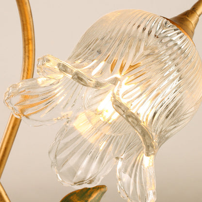 Modern Art Deco Flower Branch Leaf 1/2 Light Table Lamp For Bedroom