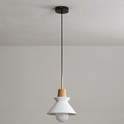 Nordic Minimalist Macaron Wood Cement  1-Light Pendant Light