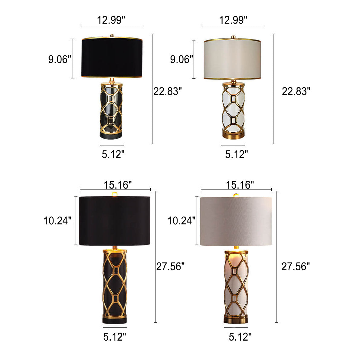 Nordic Light Luxury Ceramic 1-Light Table Lamp