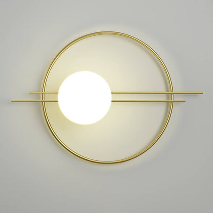 Nordic Creative Circle Ring Glass Ball 1-Light Wall Sconce Lamp