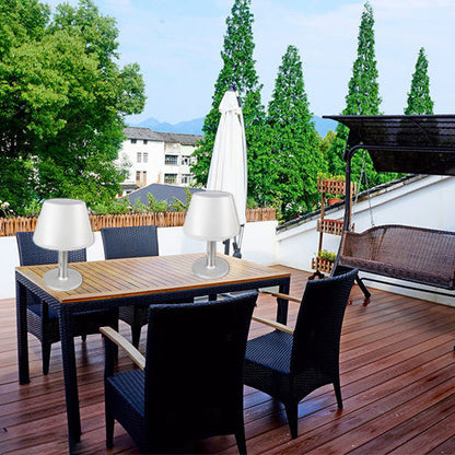 Solar Powered Modern Cone Induction Waterproof LED Table Lamp