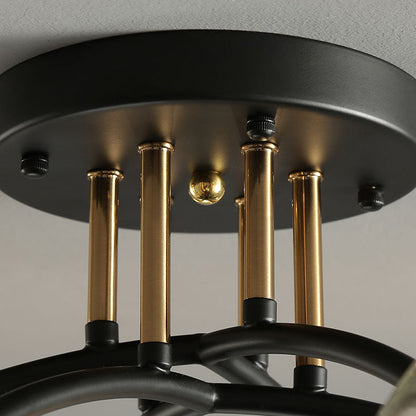 Modern Light Luxury Glass Magic Bean Round 4/6/8 Light Semi-Flush Mount Ceiling Light