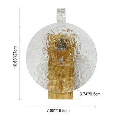 Modern Romantic Solid Wood Rotating Water Pattern LED Table Lamp