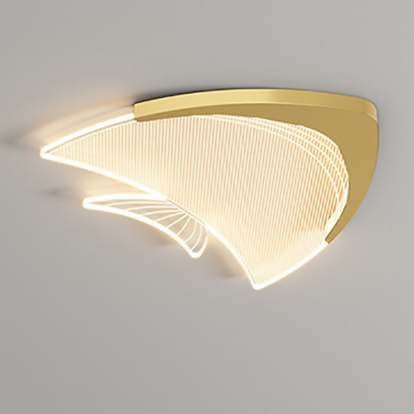 مصباح سقف LED مدمج من الأكريليك والألومنيوم بتصميم فني حديث لغرفة النوم