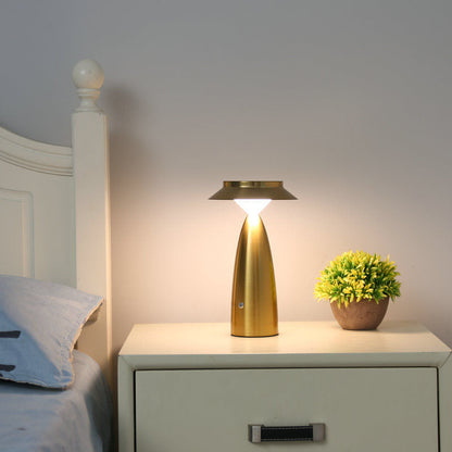 Contemporary Creative Mushroom Iron Acrylic LED Table Lamp For Bedroom