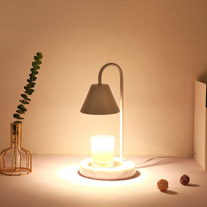 Nordic Solid Marble Base Cone 1-Light Melting Wax Table Lamp