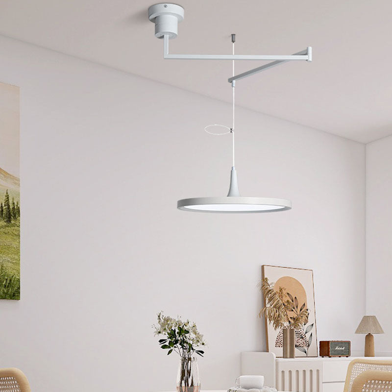 Modern Minimalist Hardware Aluminum Flying Saucer LED Pendant Light For Dining Room
