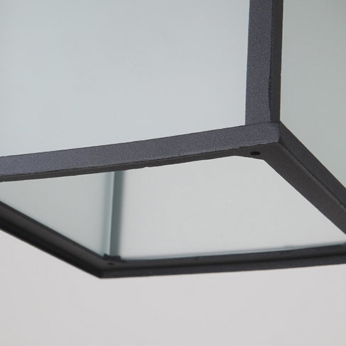 Traditional European Solar Waterproof Aluminum Glass Cubic Pane LED Pendant Light For Garden