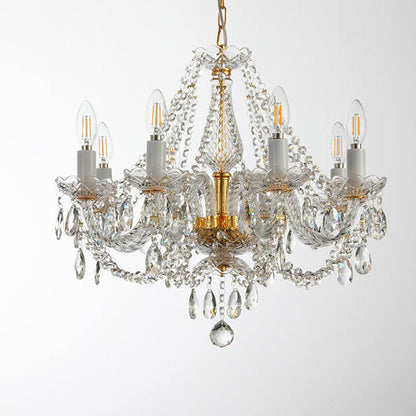 Modern European Style Crystal Pendant 8-Light Chandelier