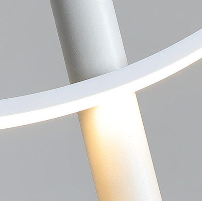 ثريا LED ذات خطوط مموجة من الألومنيوم بتصميم هندسي عصري بسيط لغرفة المعيشة