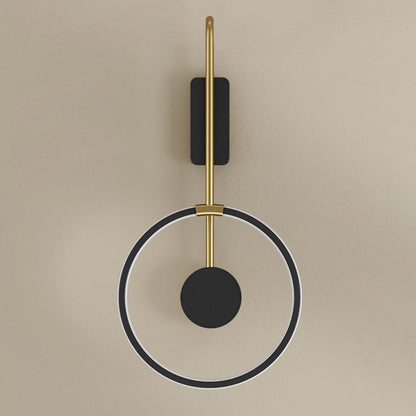 Modern Simplicity Aluminum Circle Ring Silicone Strip LED Wall Sconce Lamp For Living Room