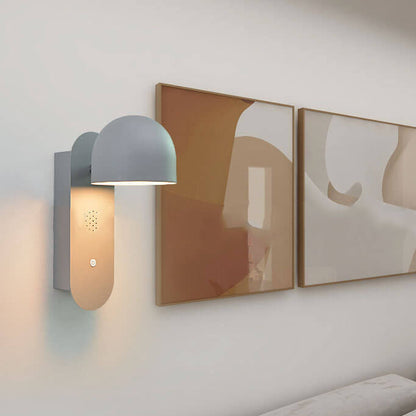 Modern Solid Color Round Head Voice Control Acrylic LED Wall Sconce Lamp