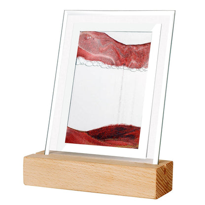 Creative Quicksand Square  LED Night Light Decorative Table Lamp