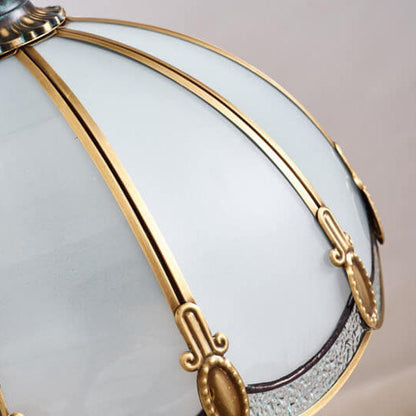 European Luxury Stained Glass Swan Base Copper 2-Light Table Lamp