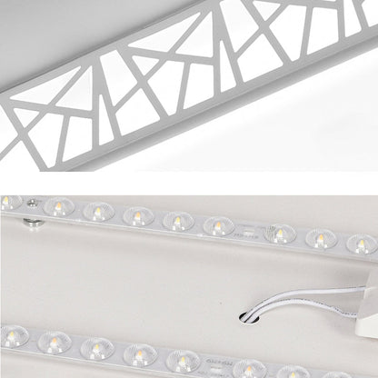 Modern Minimalist Square Acrylic Iron LED Flush Mount Ceiling Light For Bedroom
