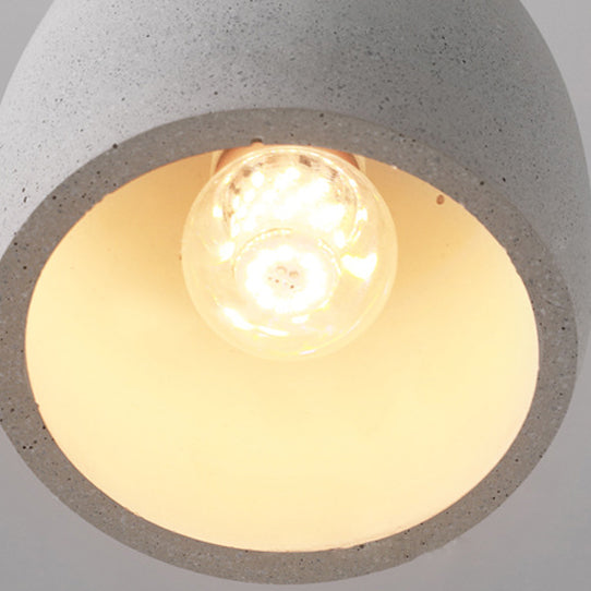 Traditional Japanese Cement Solid Wood Circle 1-Light Pendant Light For Dining Room
