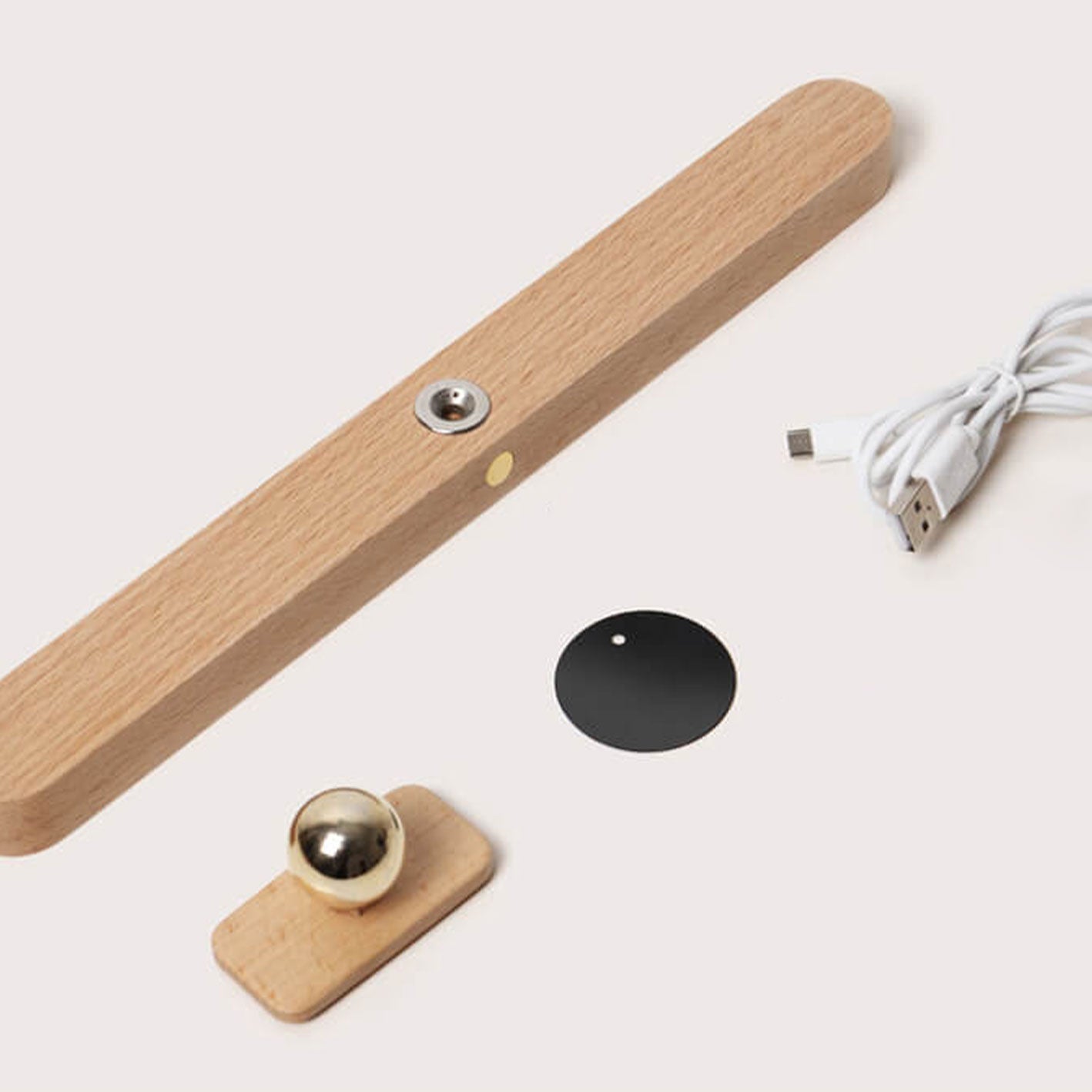 Modern Wooden Strip USB Magnetic LED Mirror Front Wall Sconce Lamp