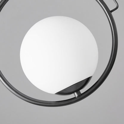 Nordic Minimalist Copper Glass Ring 1-Light Pendant Light