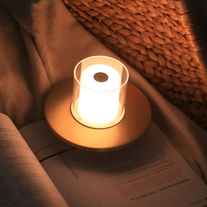 Modern Light Luxury Cylindrical LED Candlestick Night Light Table Lamp