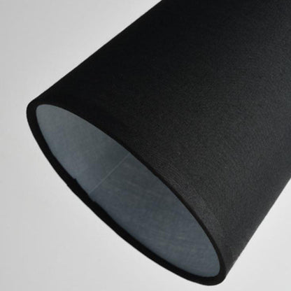 Simple Fabric Cone Shade Wood Base 1-Light Table Lamp