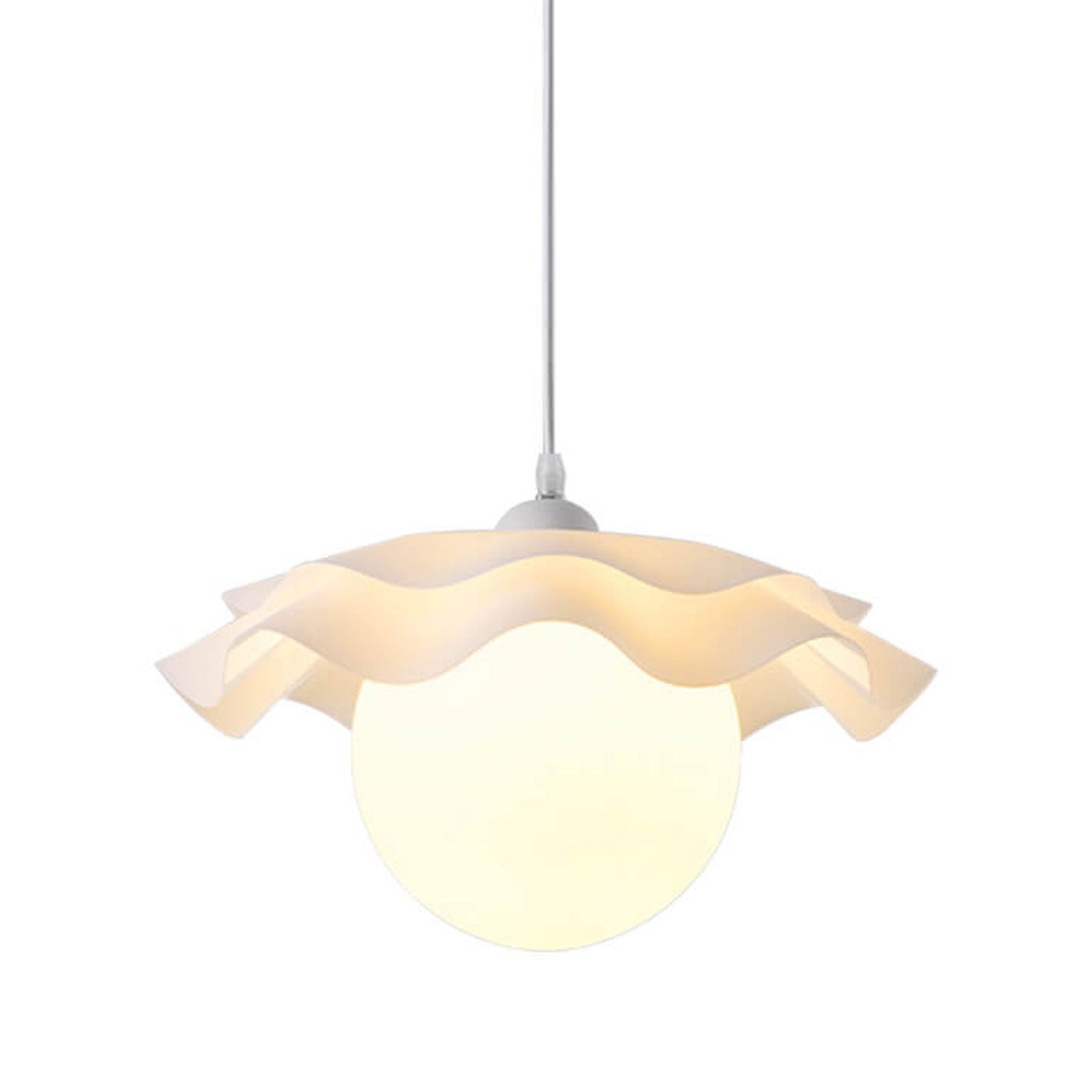 Nordic Simple Flower Shape Acrylic 1-Light Pendant Light