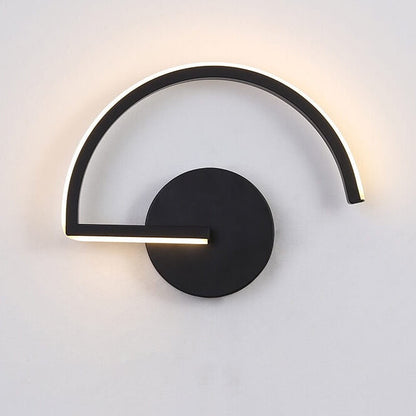 Modern Creative Half Round Iron LED Wall Sconce Lamp