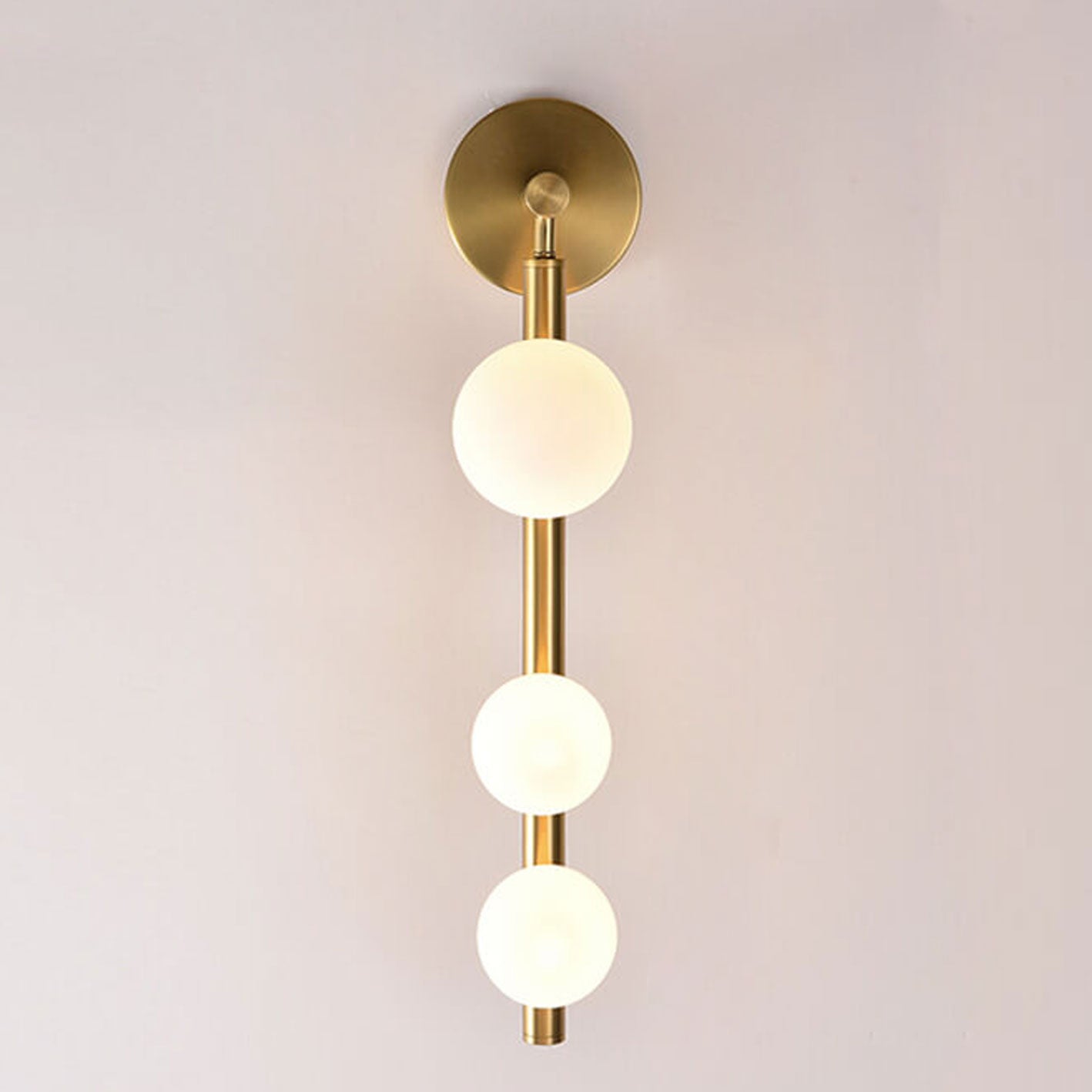 Light Luxury Creative Bead String Design 3-Light Wall Sconce Lamp