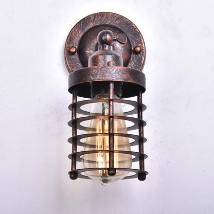 Northern Retro Industrial Wrought Iron 1-Light Wall Sconce Lamp