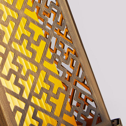 Traditional Chinese Brushed Aluminum House Pagoda 1-Light Wall Sconce Lamp For Outdoor Patio