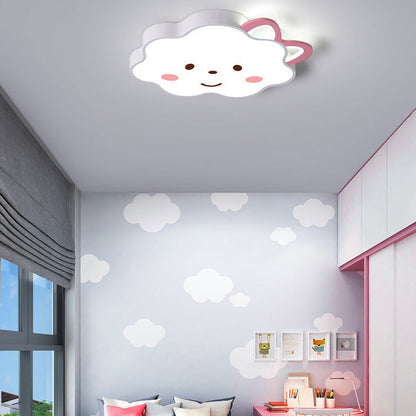 Cartoon Creative Clouds Cat Ears LED Flush Mount Ceiling Light