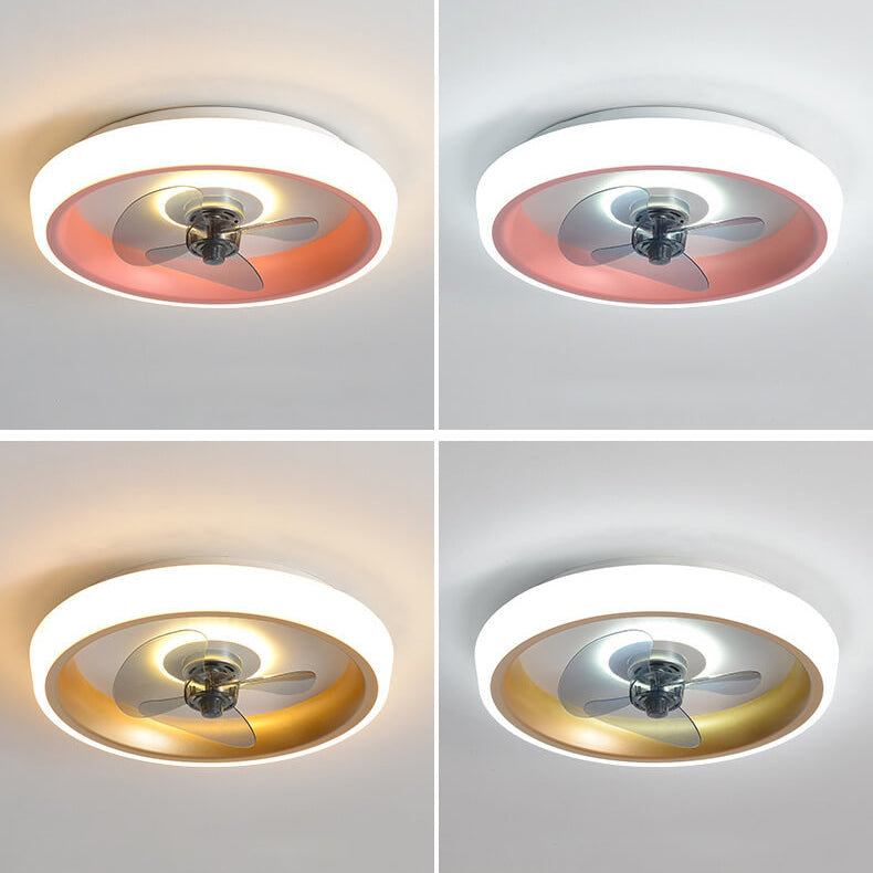 مروحة إضاءة LED خفيفة الوزن وحديثة من الأكريليك