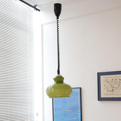 Contemporary Nordic Spherical Iron Glass 1-Light Pendant Light For Dining Room
