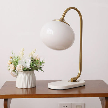 Nordic Minimalist Nostalgic Glass Sphere 1-Light Table Lamp