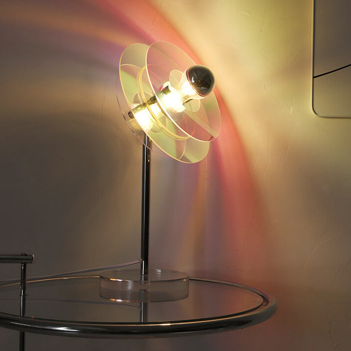 Modern Acrylic Space Saucer Design 1-Light Table Lamp