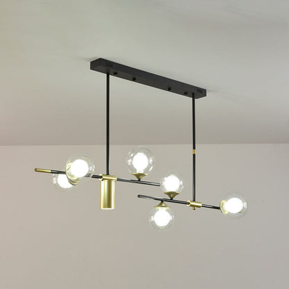 Modern Minimalist Round Ball Glass Iron LED Chandelier