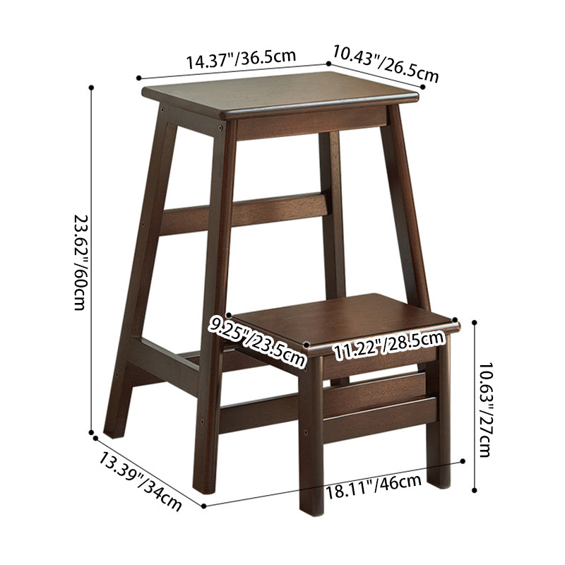 Moderner minimalistischer rechteckiger Barhocker aus Holz mit Fußstütze, ohne Rückenlehne und Armlehnen für das Esszimmer 