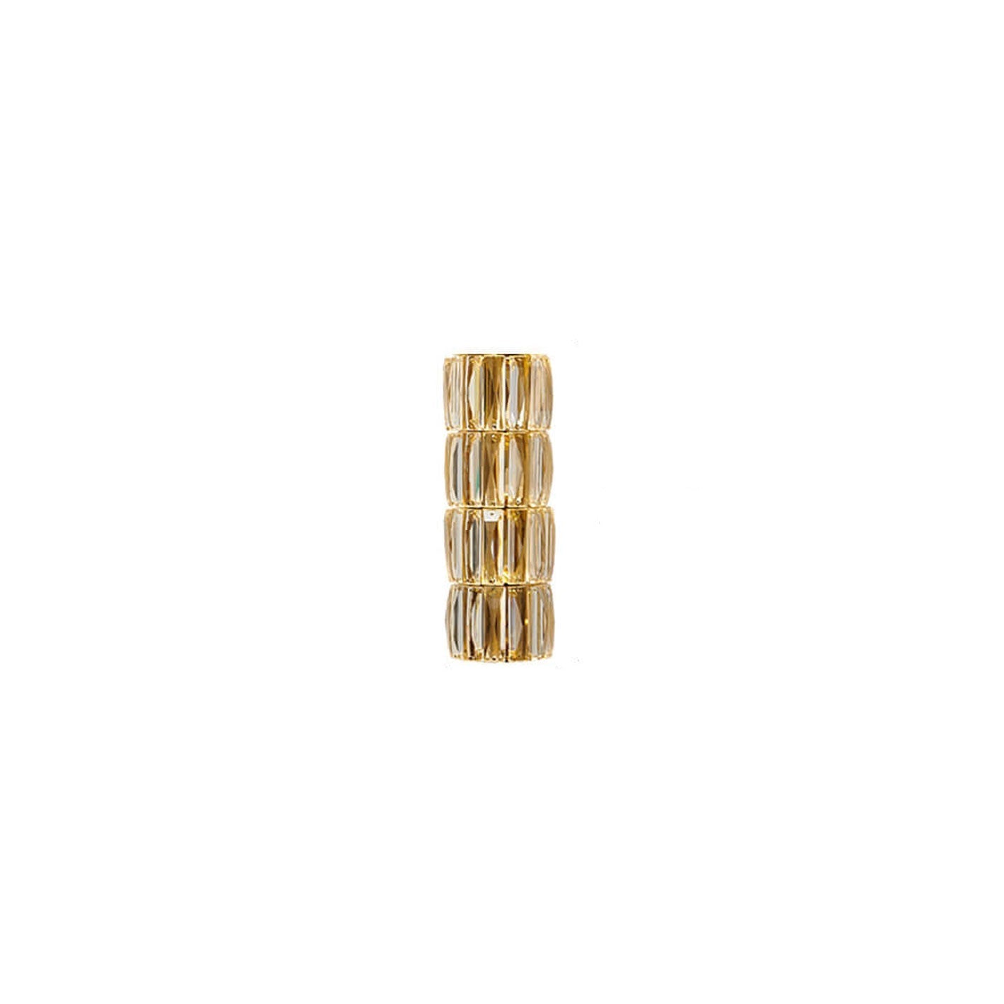 French Light Luxury Crystal Column LED Wall Sconce Lamp