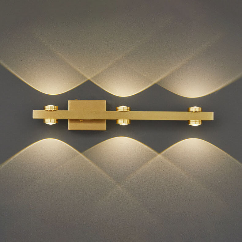 Modern Retro All Copper LED Vanity Light Wall Sconce Lamp
