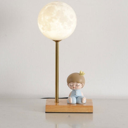 Nordic Creative 3D Printed Moon 1-Light Decorative Table Lamp
