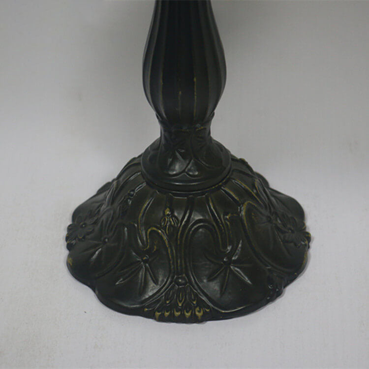 Vintage Tiffany Stained Glass Mediterranean Dome 1-Light Table Lamp
