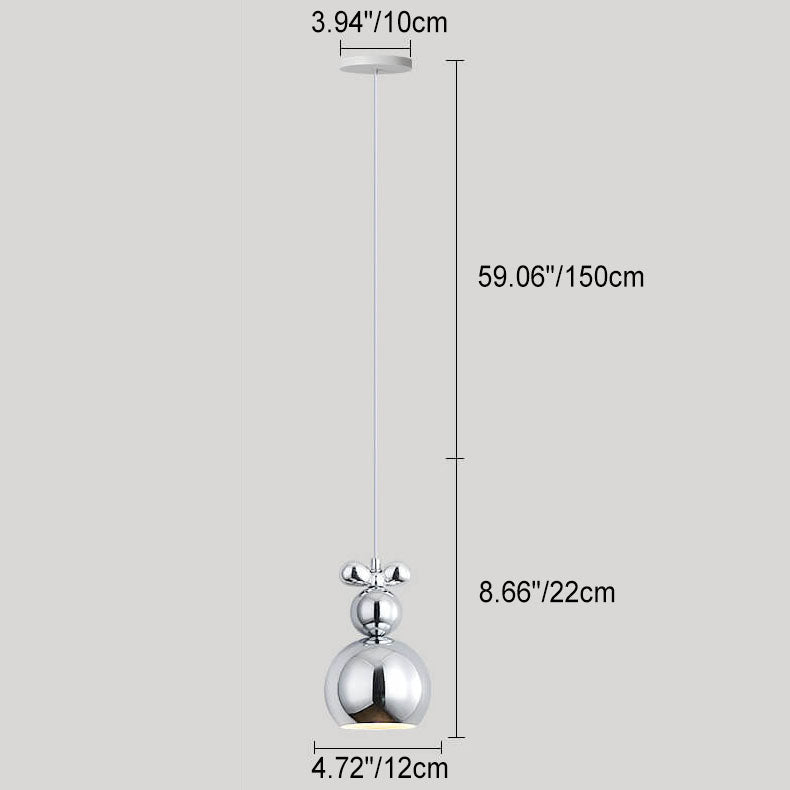 Modern Minimalist Hardware Design Sphere 1-light Pendant Light