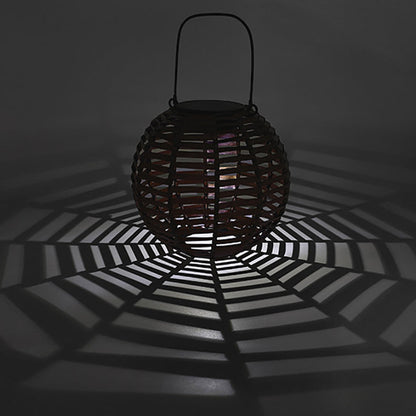 Contemporary Creative Round Iron Plastic Solar LED Table Lamp For Living Room