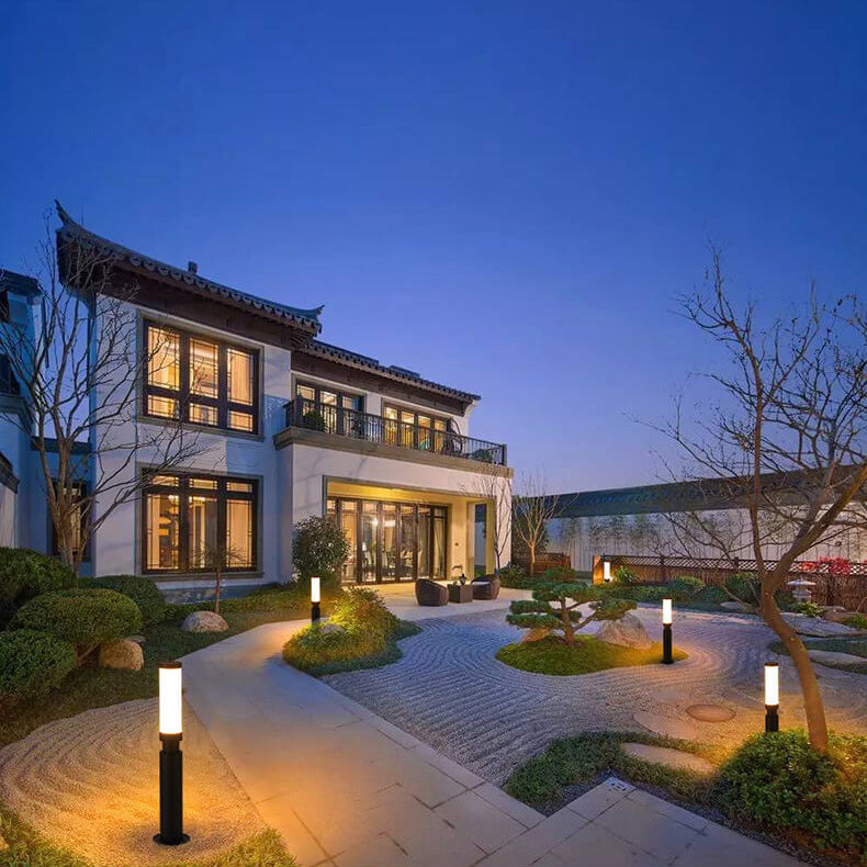 Modern Acrylic Waterproof Creative Lipstick Design LED Outdoor Lawn Floor Lamp