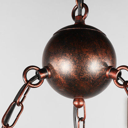 Vintage Nautical 3/7-Light Metal Lantern Chandeliers